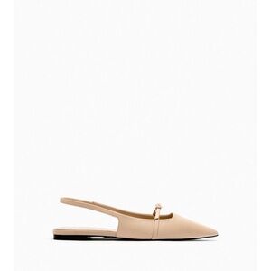 Pointed toe flats - nude. Size 9